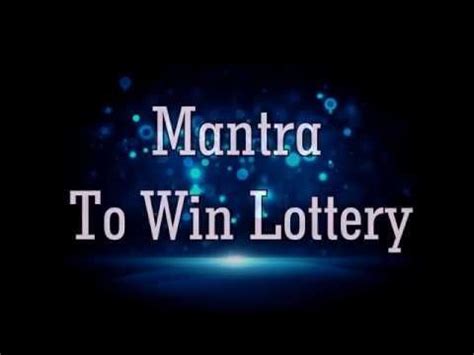 mantra for winning lottery|Powerful Mantra To Win Lottery .
